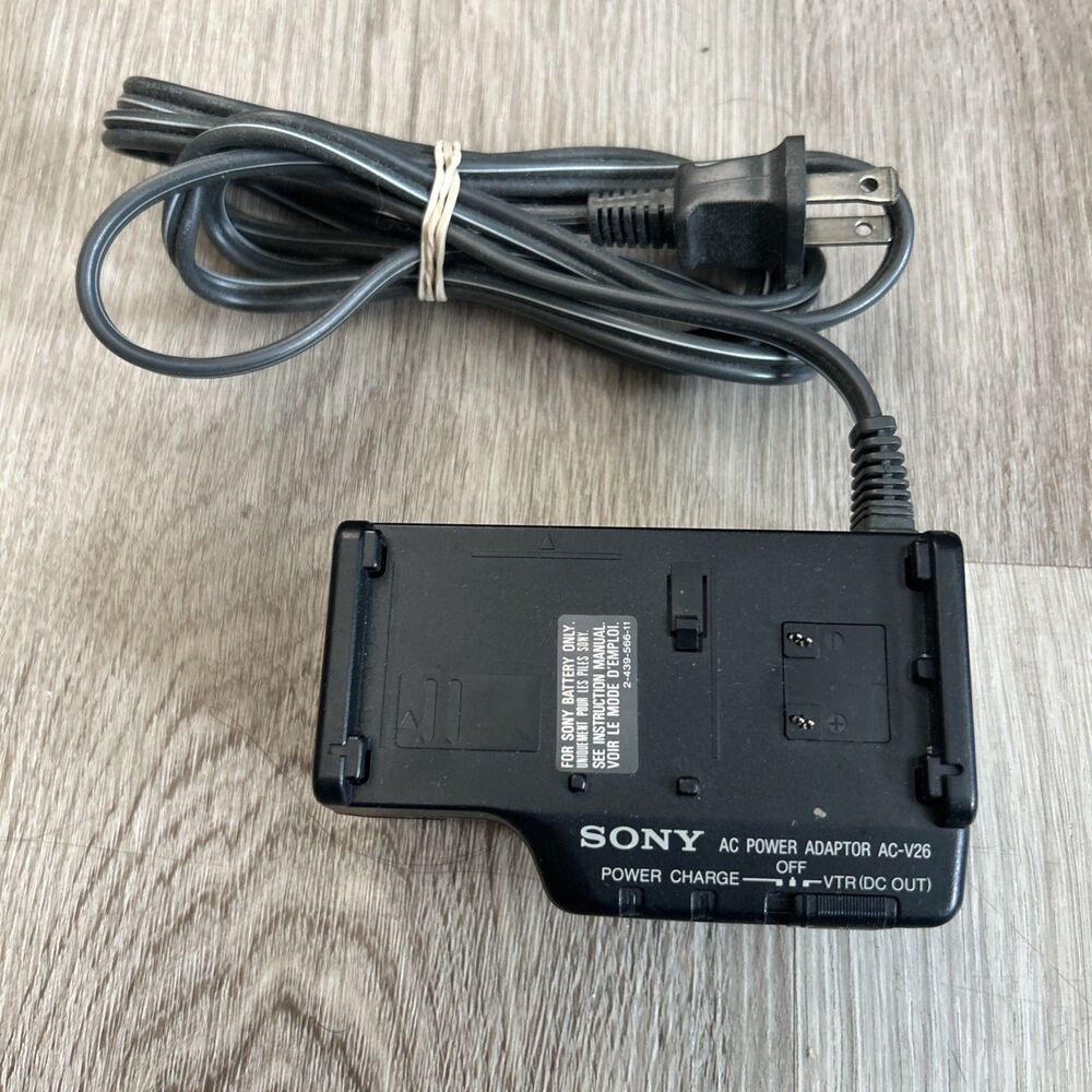 Sony AC Power Adaptor AC-V26  Battery Charger VTR DC Out Camcorder Supply Cord
